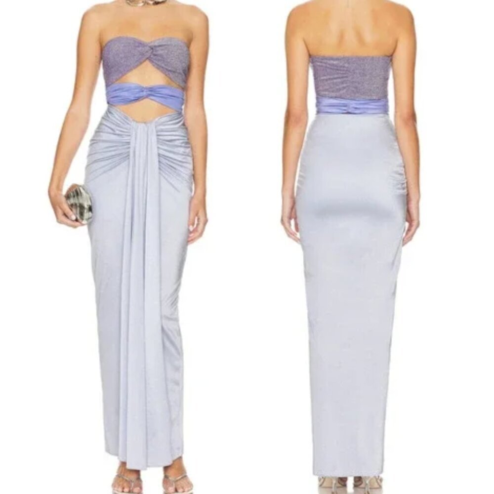 Baobab Giselle Maxi Dress Strapless Ruched Party Evening Resort Vacation